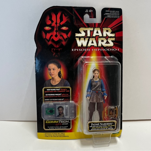 Star Wars Other - 1998 Hasbro Star Wars Episode 1 Padme Naberrie Action Figure NEW CommTech Chip